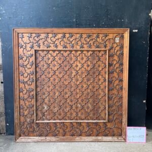 Hand-Carved Teak Wood Statement Wall Panel