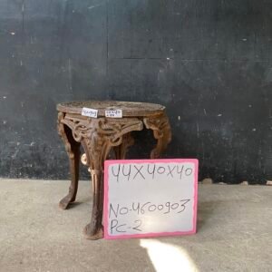 Antique Cast Iron Stool Side Table - Victorian Ornate Design