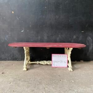 Rustic Cast Iron Bench | Vintage Garden Coffee Table | 152cm