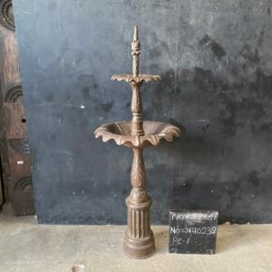Antique Cast Iron 2-Tier Garden Fountain