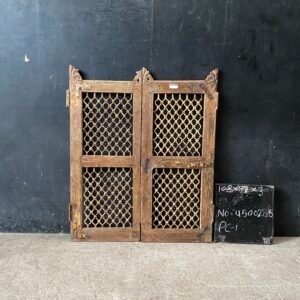 Vintage Teak Wood Jali Window Panels