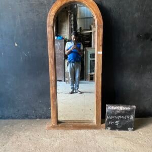 Vintage Arched Full-Length Mirror in Reclaimed Teak
