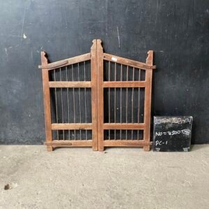 Vintage Teak Wood & Iron Garden Gate
